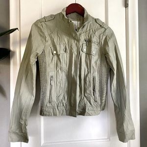 xhilaration moto jacket - light grey/olive